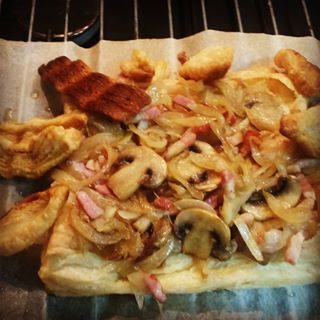 Feuilleté à la sortie du four.